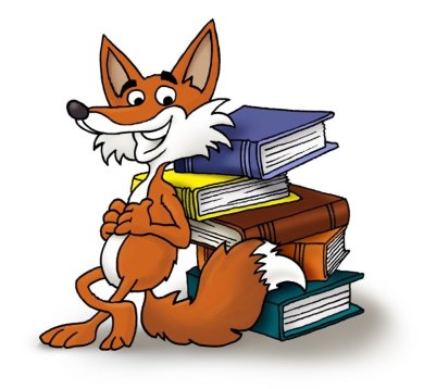 Fuchs Findus Fuchs am Bücherstapel