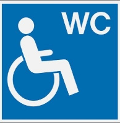 Schild Behinderten WC