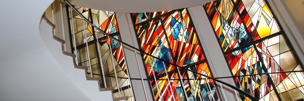 Innenansicht Treppenhaus im Rathaus