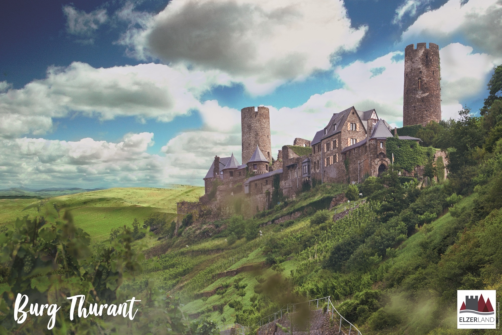 Burg Thurant Blick auf die Burg Thurant in Alken
