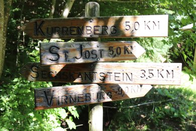 Wegweiser auf den Nitztaler Wanderwegen