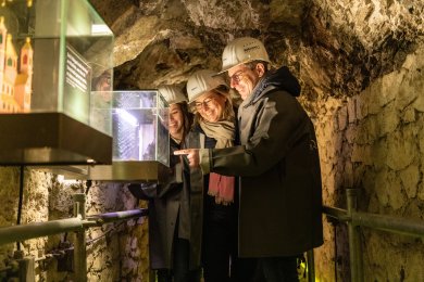 Familie im Deutschen Schieferbergwerk