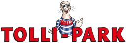 in Rot geschrieben Tolli Park mit Robbe in Mitte