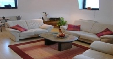 Wohnzimmer eines Ferienhauses