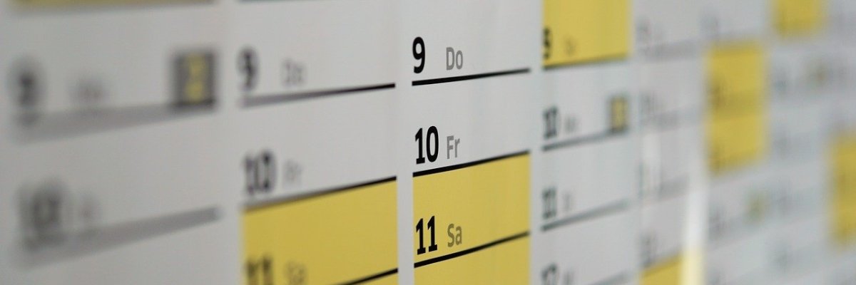 Nahaufnahme Jahreskalender