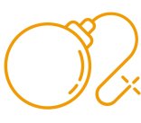 Bombe – Symbolgrafik Grafik eines Bomben-Symbols