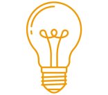 Glühbirne – Symbolgrafik Grafik eines Glühbirnen-Symbol