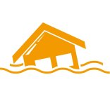 Hochwasser – Symbolgrafik Grafik eines Hochwasser-Symbols