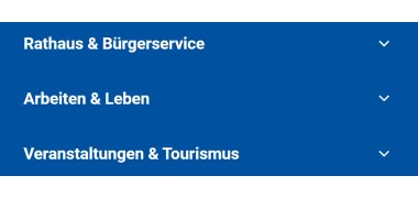 Menügliederung Startseite Mayen