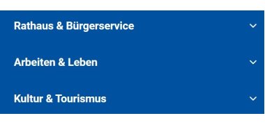 Menügliederung Startseite Mayen