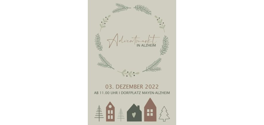 Plakat zum Adventmarkt in Mayen-Alzheim