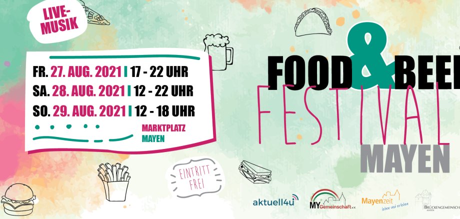 Werbeflyer zum "Food&Beer"-Festival 2021