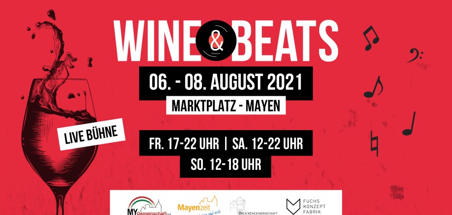 Werbeflyer zu "Wine&Beats" 201