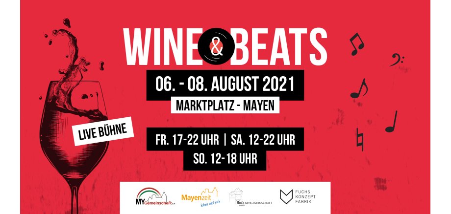 Grafik Wine & Beat Plakat