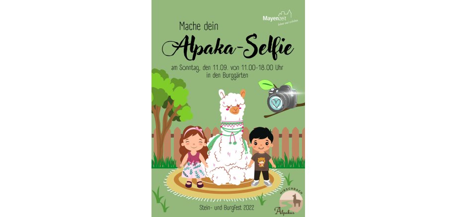 Plakat zu "Mach dein Alpaka-Selfie"