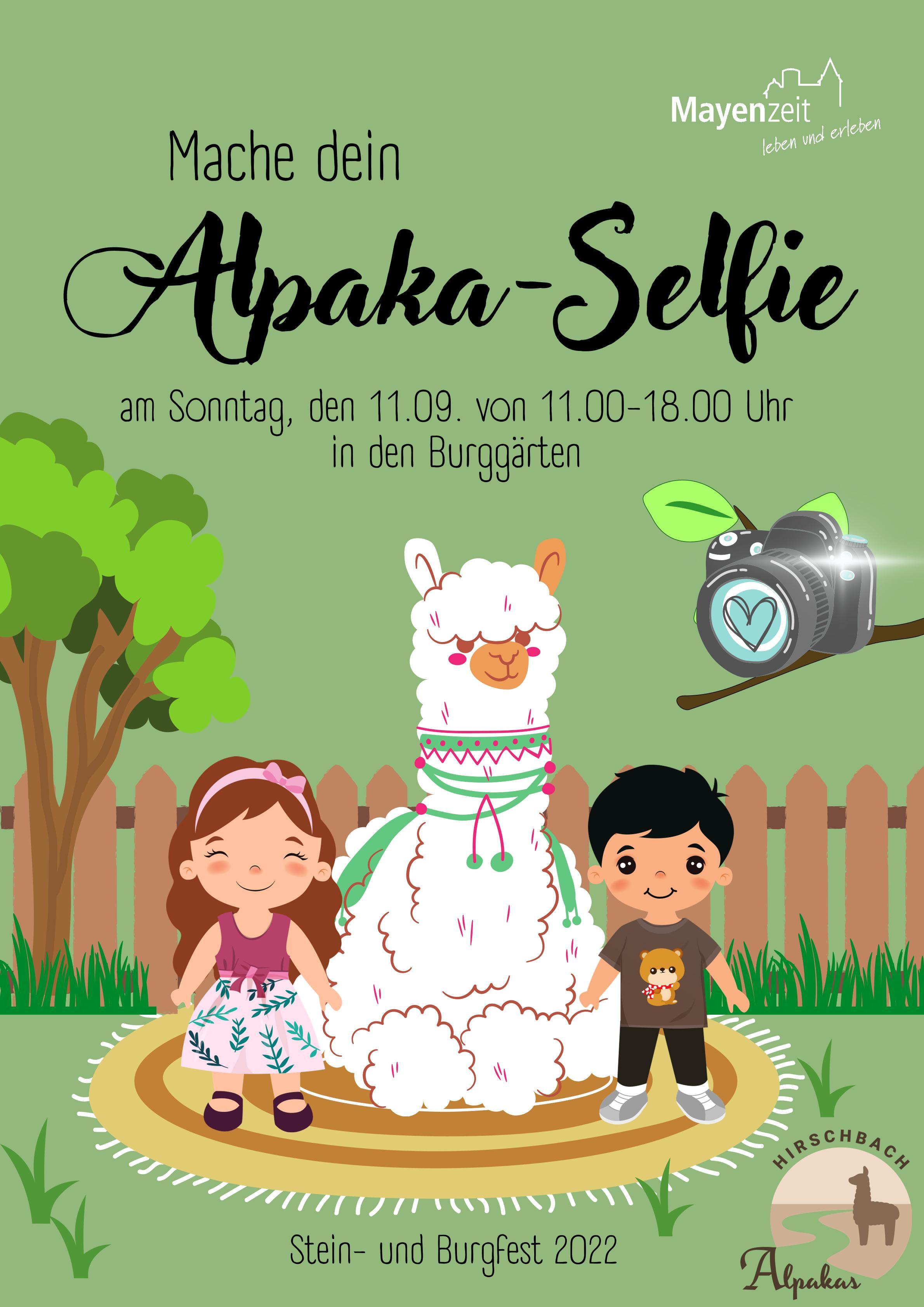 Plakat zu "Mach dein Alpaka-Selfie"