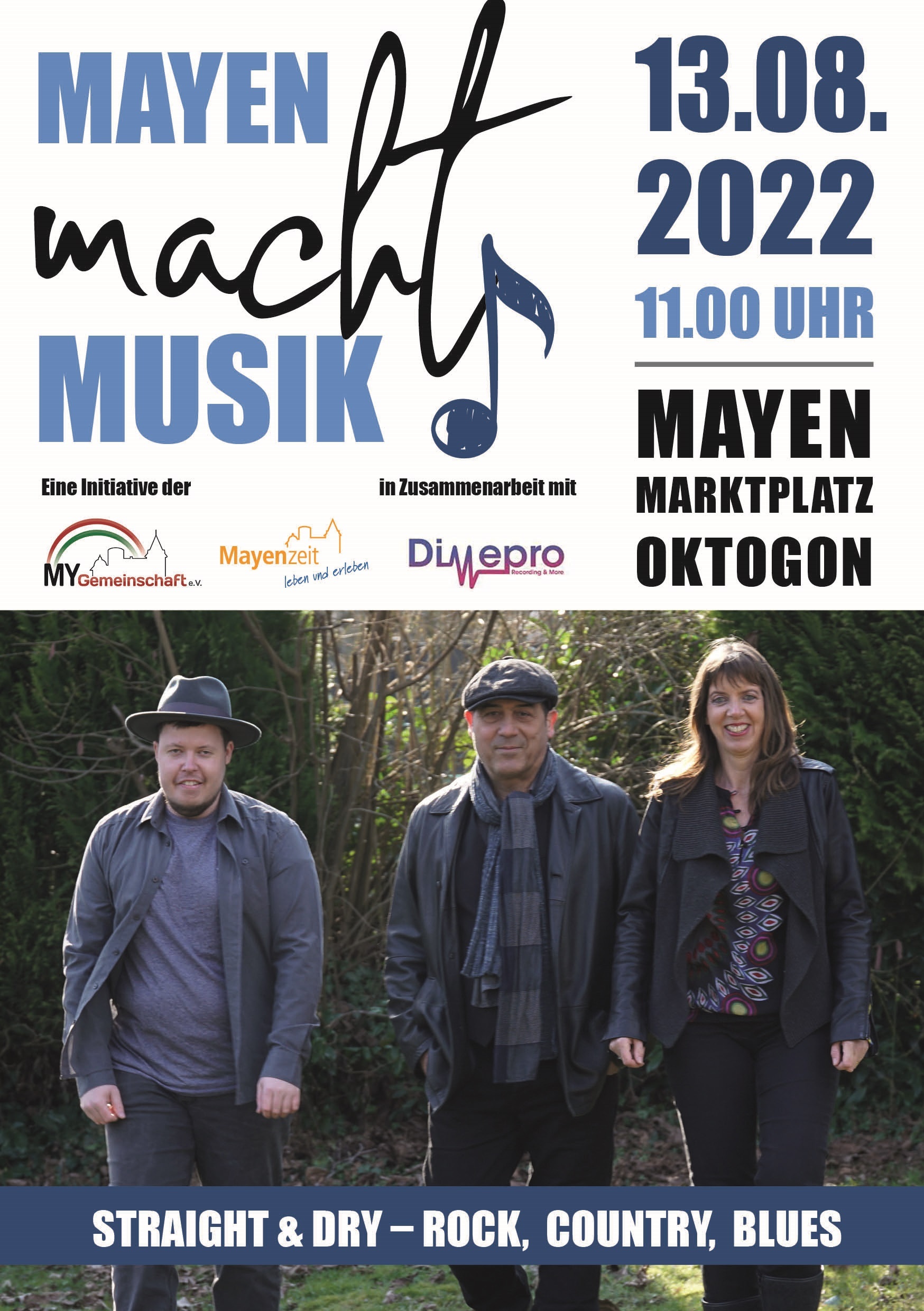 Plakat zur Veranstaltung mit allen Informationen und der Band
