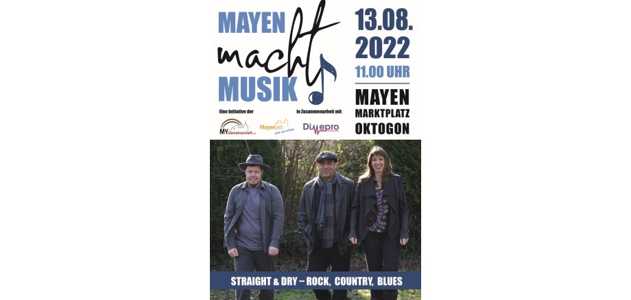 Plakat zur Veranstaltung mit allen Informationen und der Band