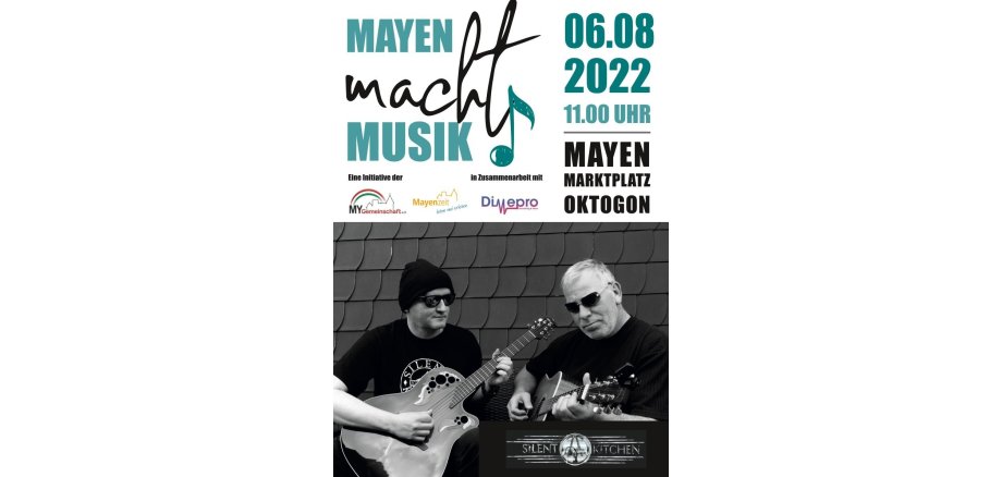 Plakat zu Mayen macht Musik und Silent Kitchen