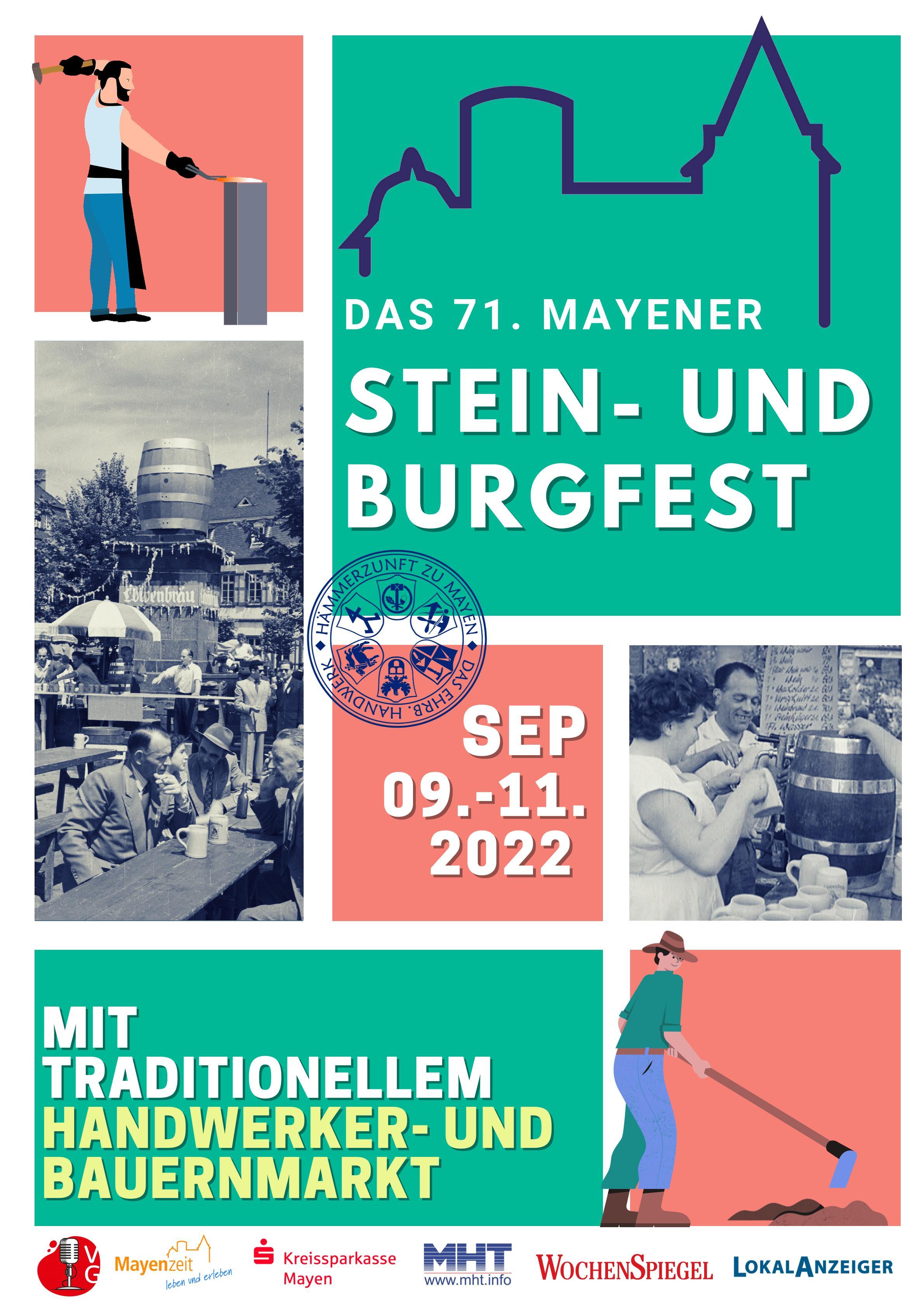 Plakat zum 71. Stein- und Burgfest in Mayen