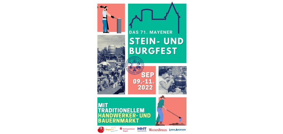 Plakat zum 71. Stein- und Burgfest in Mayen