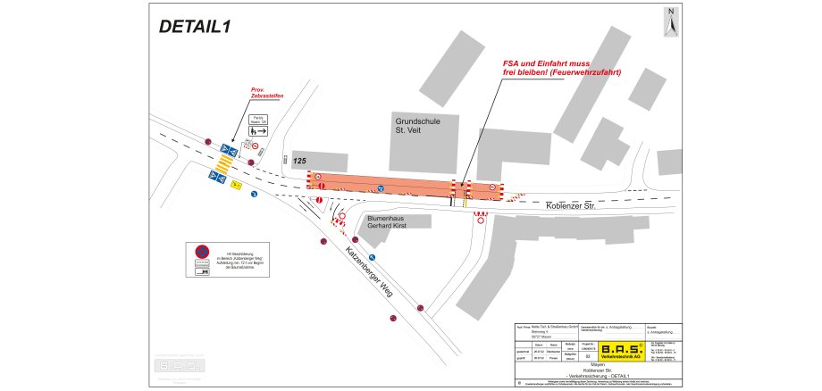 Verkehrsführungsplan ab 15. August