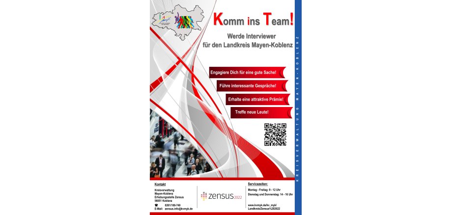 Flyer mit Stellenanzeige des Landkreises Mayen-Koblenz