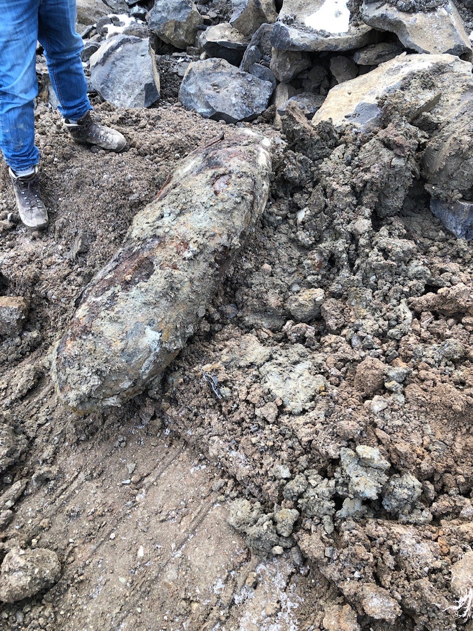 Eine amerikanische, 500 Pfund schwere Fliegerbombe wurde im Bereich des Mayener Grubenfeldes gefunden.