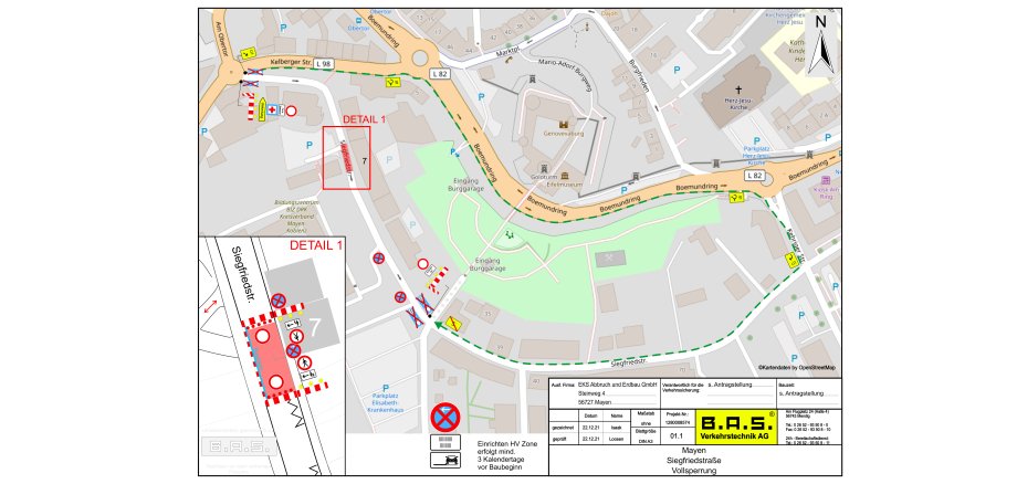 8574 - Mayen, Siegfriedstr. 7-01.1.cdr Grafik Verkehrsführungsplan