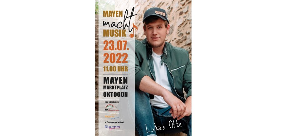 Plakat mit Daten und Lukas Otte