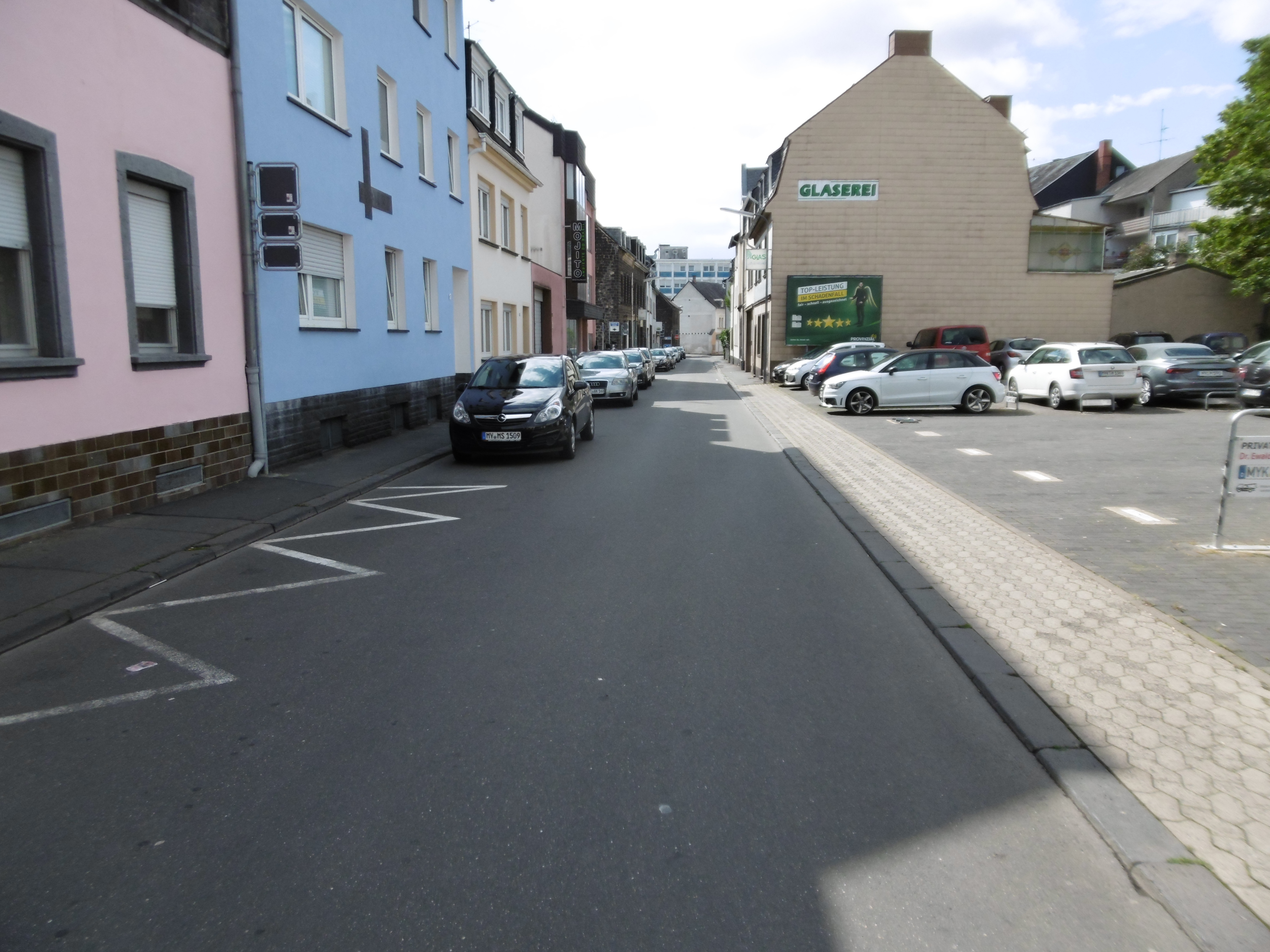 Geplanter Ausbaubereich Entenpfuhl zwischen Fußgängerüberweg am Brauhaus Neutor und der Straße Im Hombrich