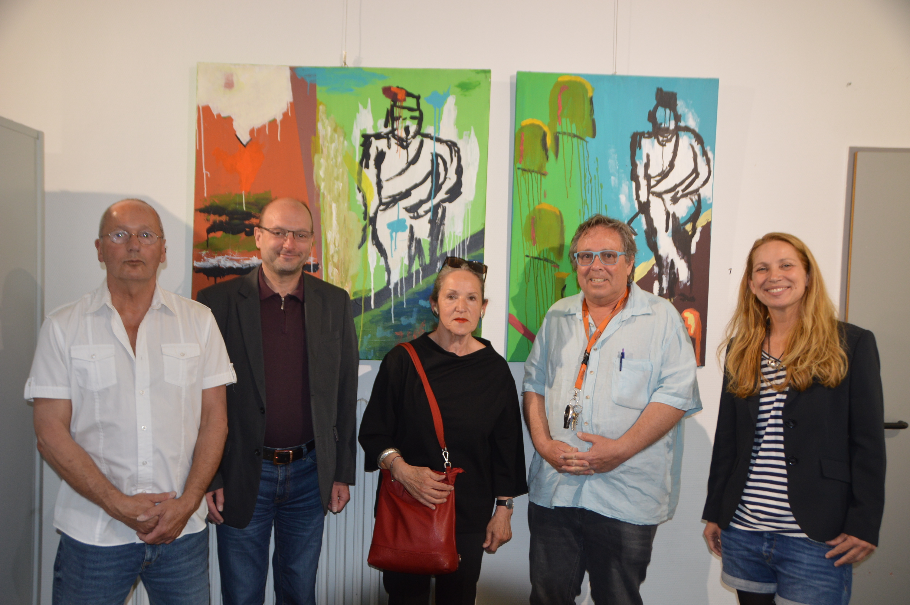 Natascha Lentes zu Besuch bei der Ausstellung "Boxenstopp"