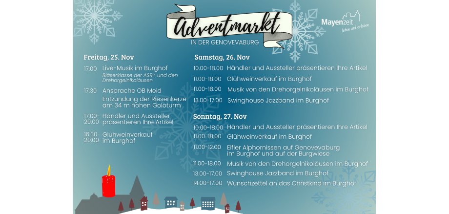 Programm zum Adventmarkt