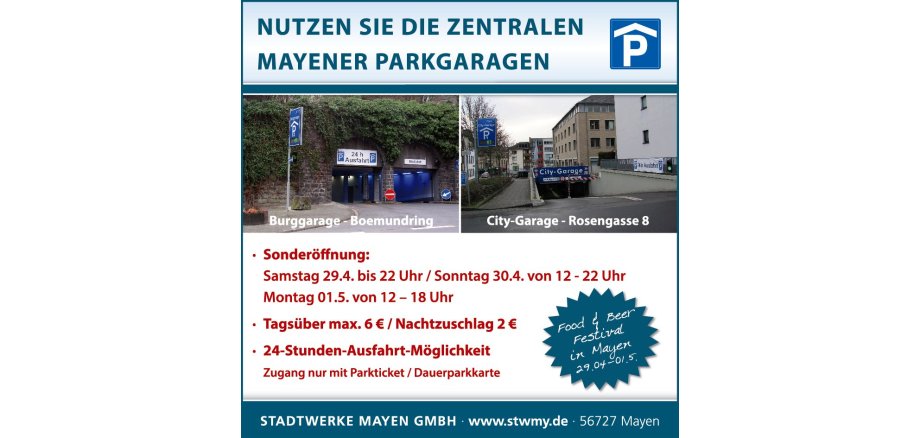 Plakat zu Sonderöffnungszeiten