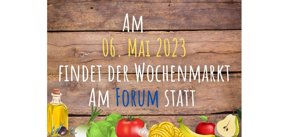 Plakat zum Wochenmarkt