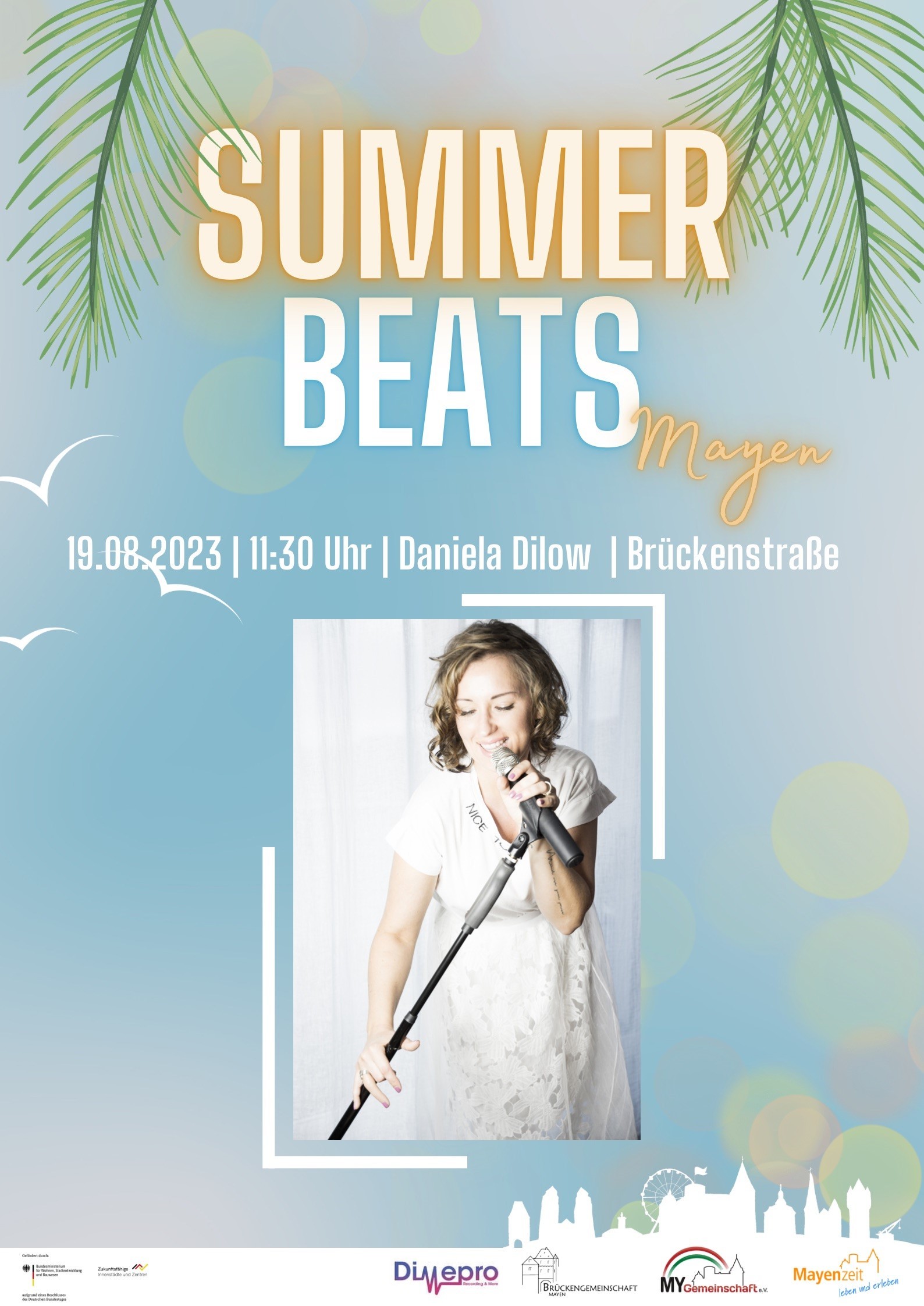 Flyer zum Auftritt von Daniela Dilow