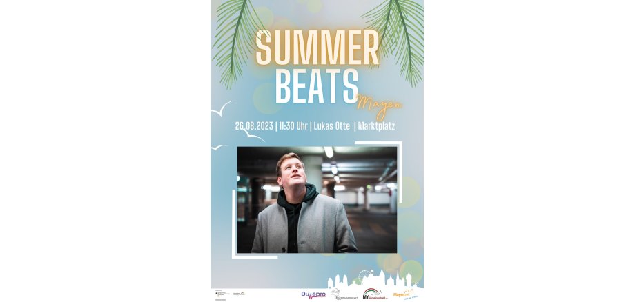 Lukas Otte am 26. August bei den Summer Beats Flyer zum Auftritt von Lukas Otte bei den Summer Beats