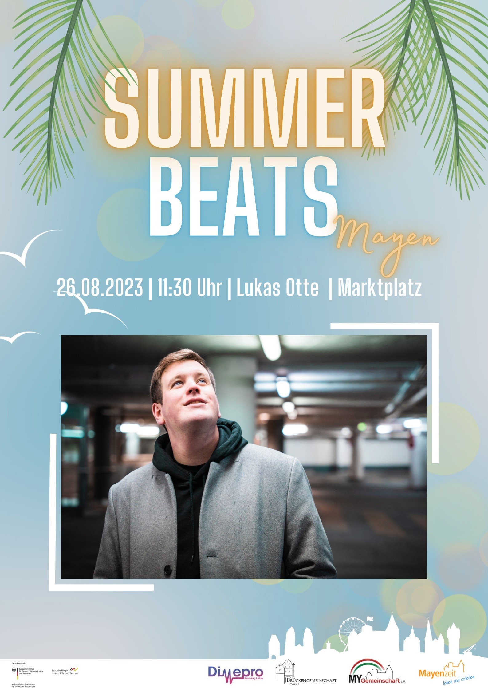 Flyer zum Auftritt von Lukas Otte bei den Summer Beats