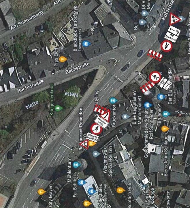 Lageplan im betroffenen Bereich 