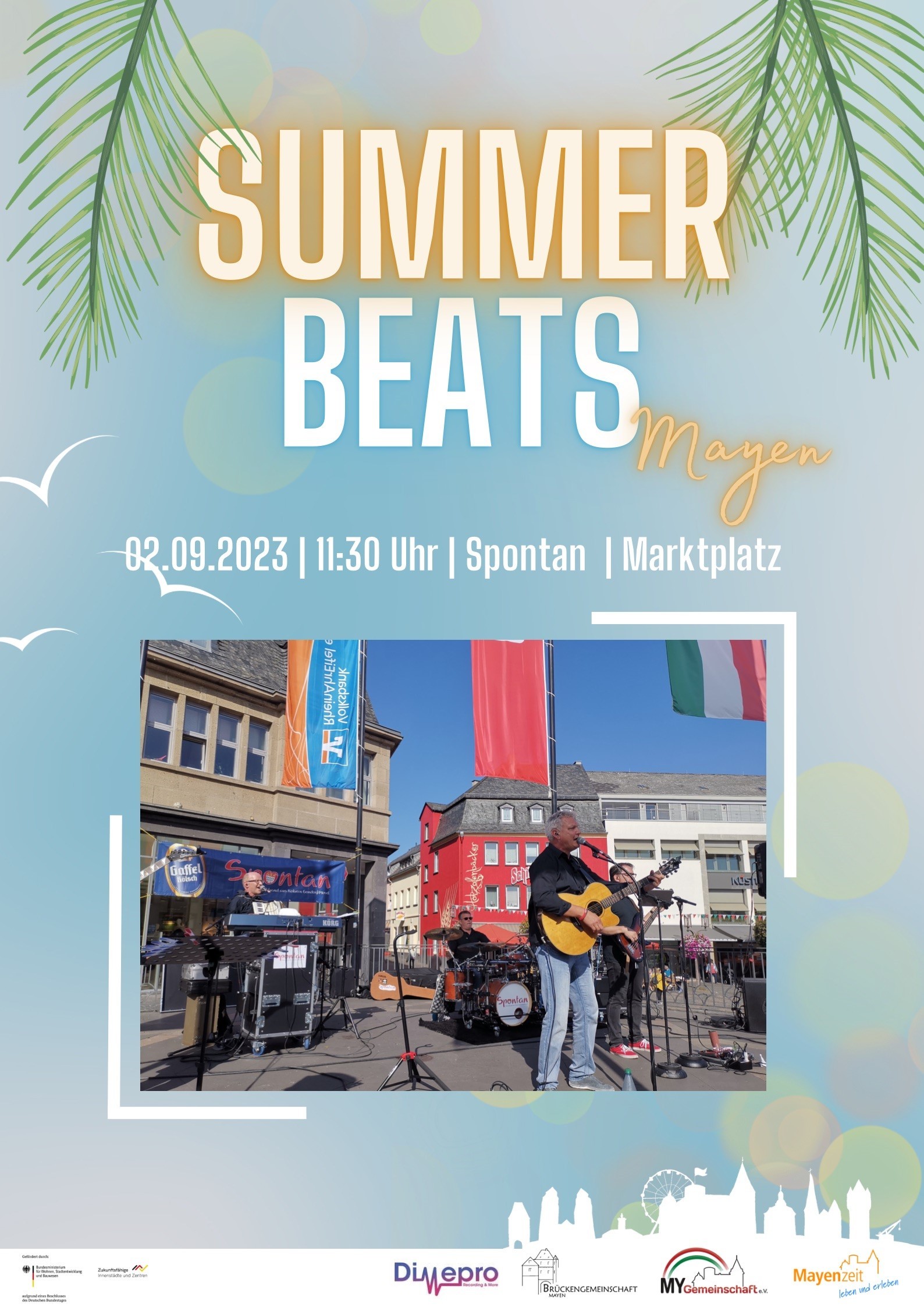 Plakat mit allen Infos zu dem Auftritt von Spontan