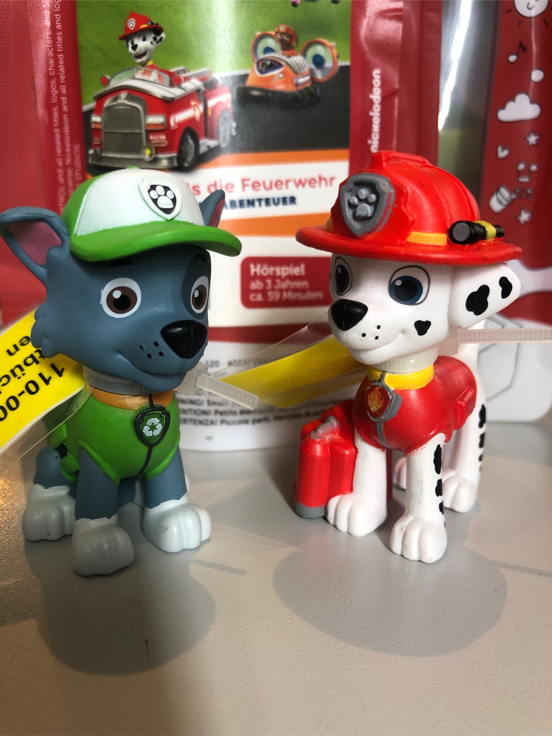 2 Hundefiguren aus Paw Patrol als Tonies