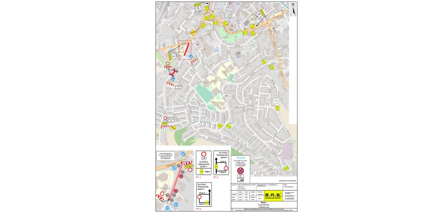 Lageplan zur Vollsperrung