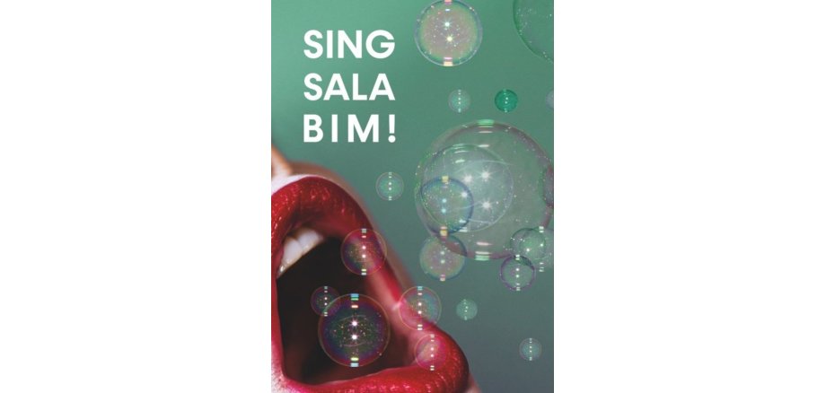 Postkarte zu ‚Hexe Hillary geht in die Oper‘ Aus dem Mund einer Frau kommen Seifenblasen