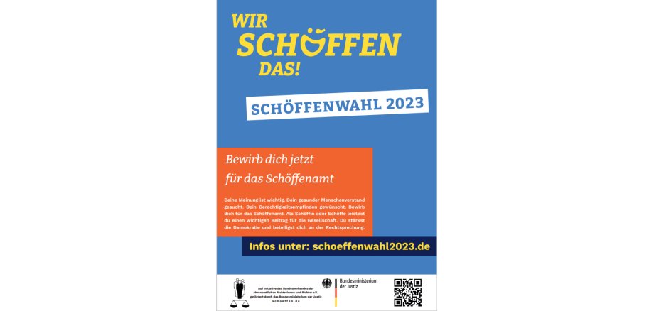 Flyer zur Schöffenwahl 2023