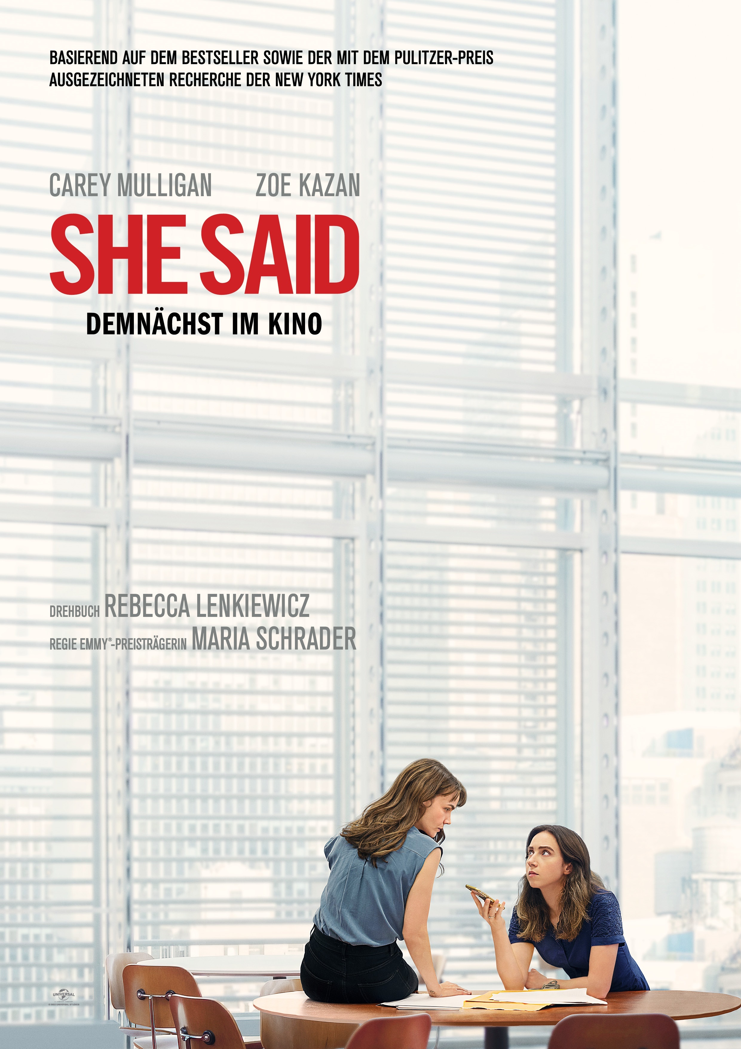 Foto: Universal Pictures International Germany GmbH Filmplakat zu dem Film "She Said"