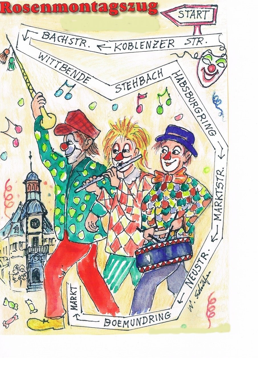 Grafik zum Rosenmontagzug