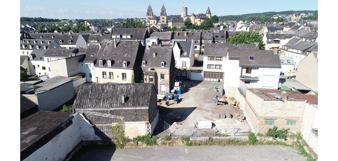 Luftaufnahme vom Parkplatz "Im Keutel"