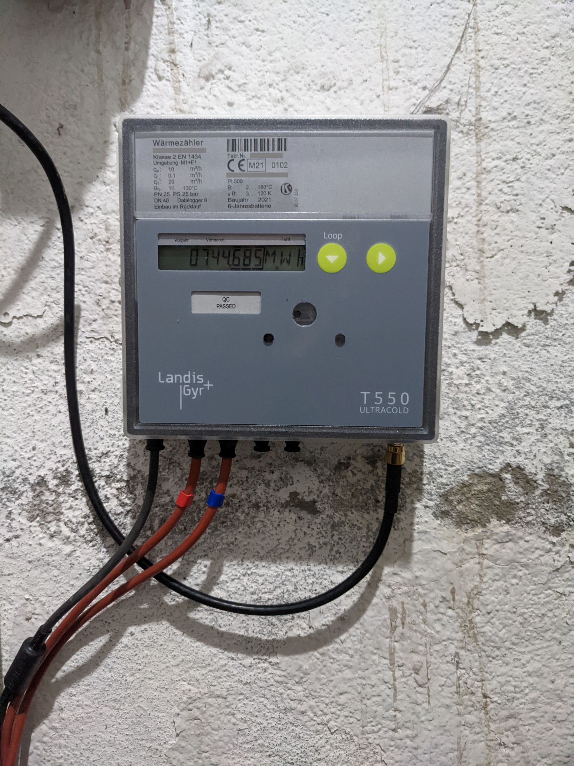 Städtischer Wärmemengenzähler