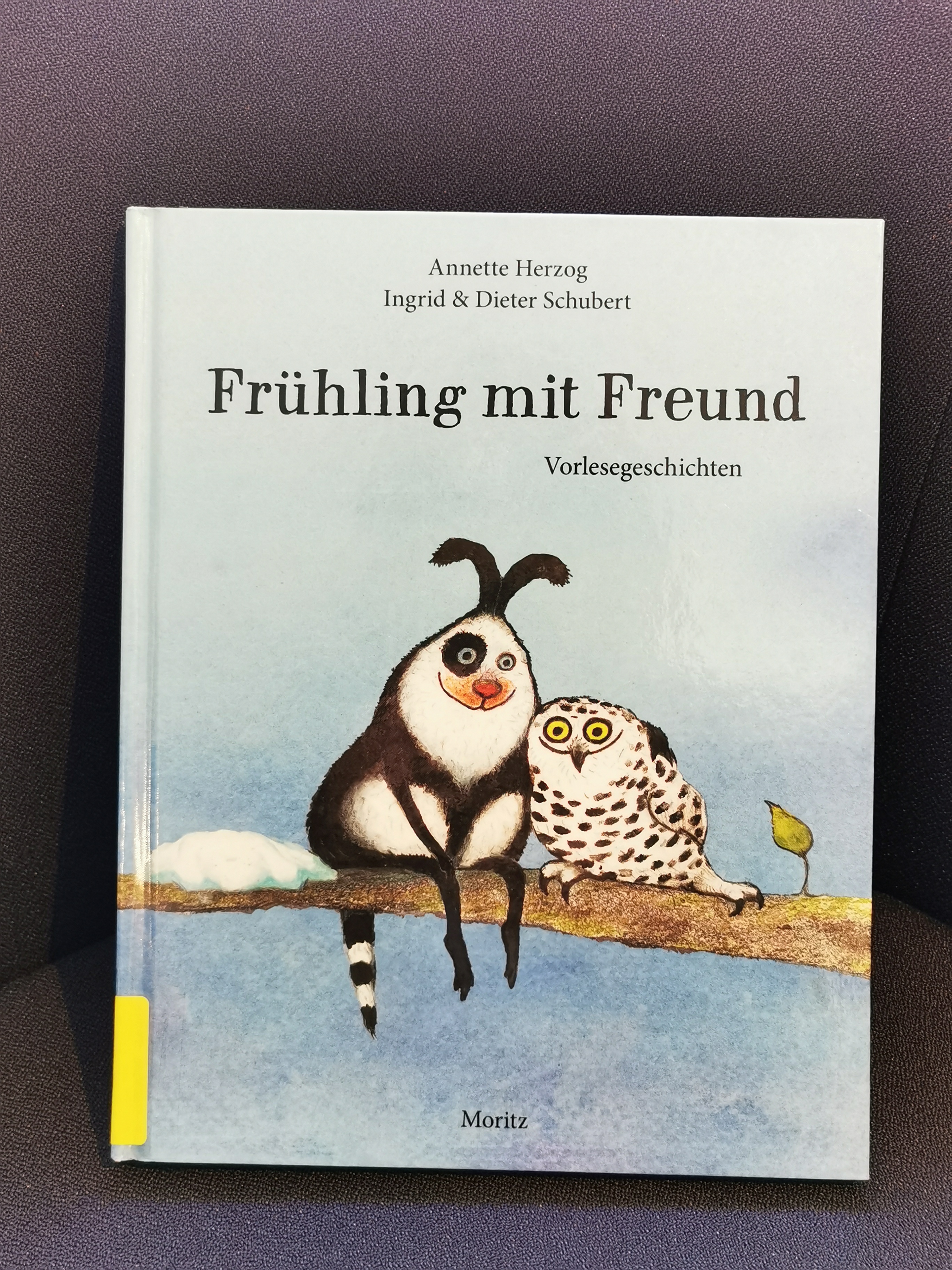 Das Buch von Annette Herzog „Frühling mit Freund“ liegt auf einem Tisch
