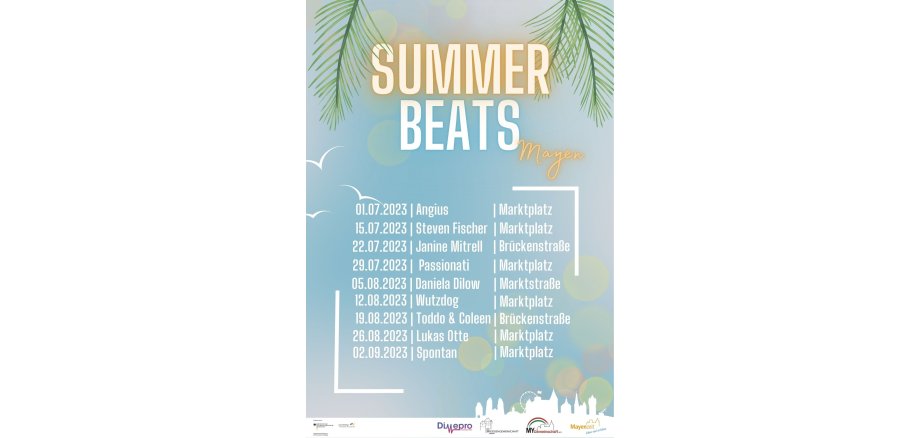 Flyer zu den Summer Beats